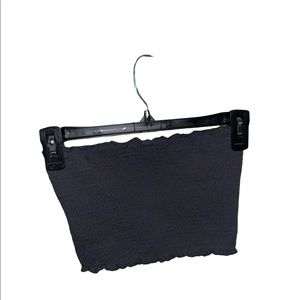 PINK Victorias Secret XS Unlined Gray Crop Stretch Bandeau